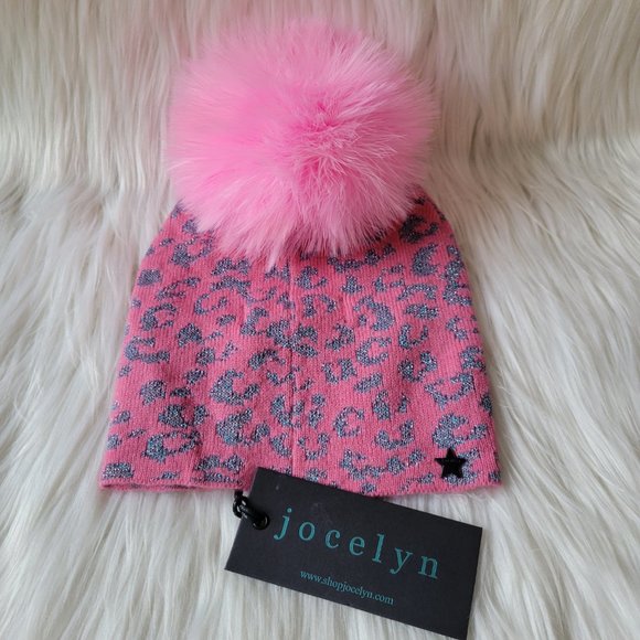 Jocelyn Kids PomPom Leopard Hat display picture 3